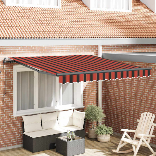 Behúzható napellenző narancssárga és barna 300 x 250 cm