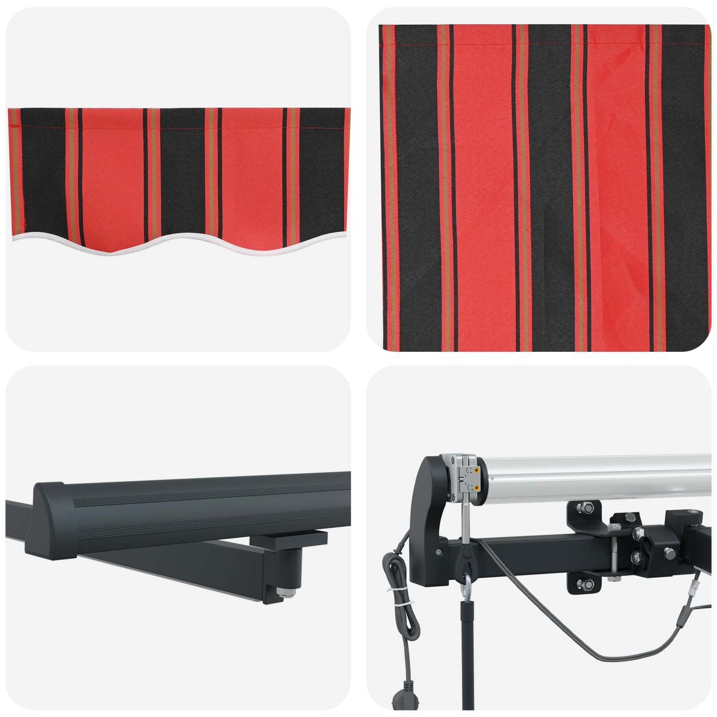 Behúzható napellenző narancssárga és barna 300 x 250 cm