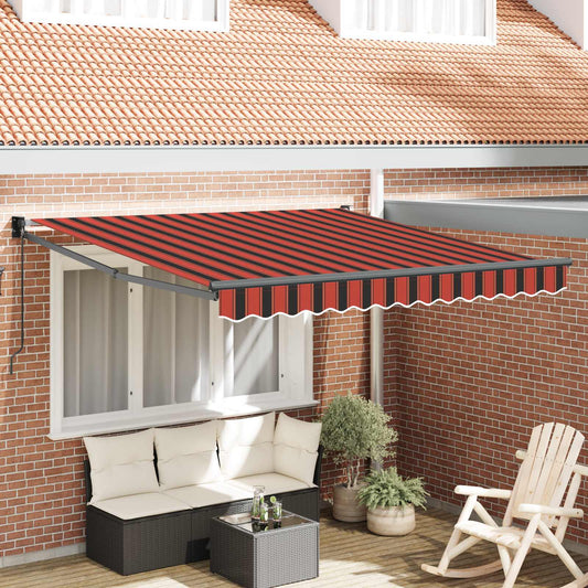 Behúzható napellenző Narancs és Barna 300 x 250 cm