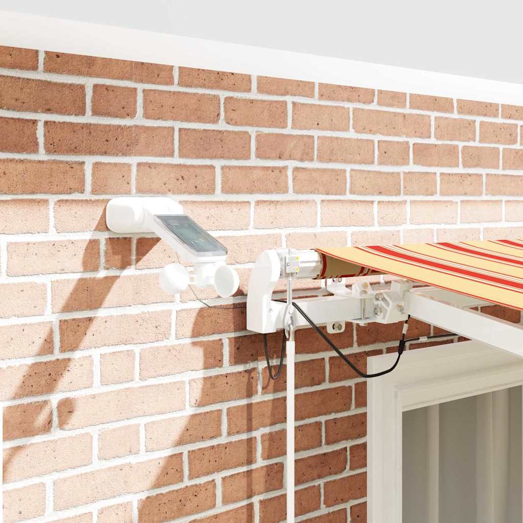 Behúzható napellenző Sárga és narancs 300 x 250 cm Poliészter