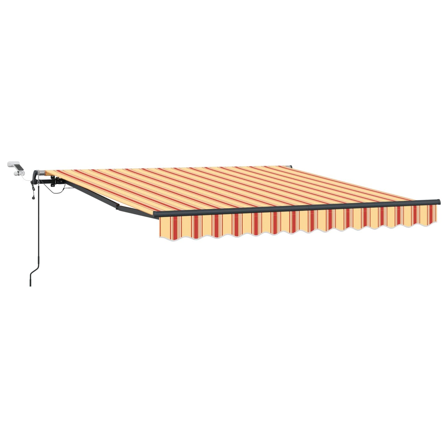 Behúzható napellenző Sárga és narancs 300 x 250 cm Poliészter