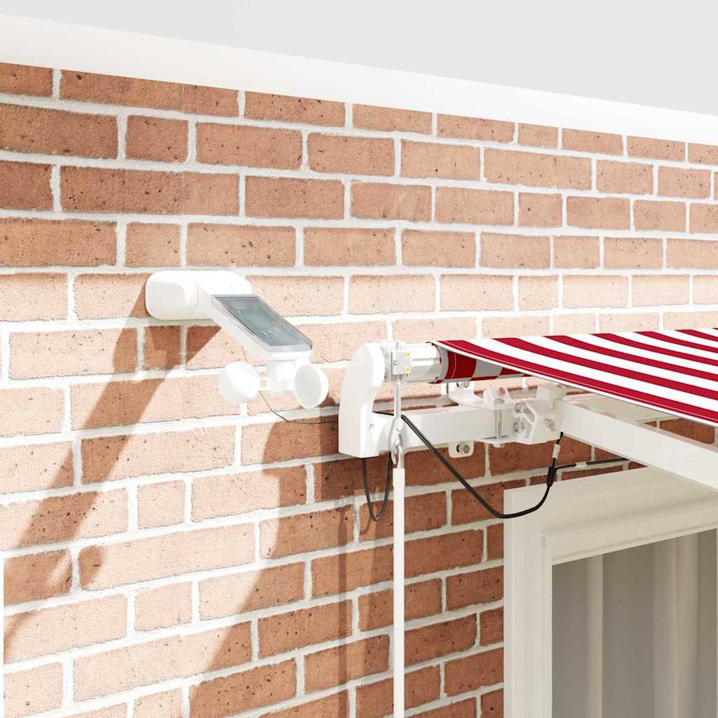 Napernyő Anyag Piros és Fehér 300 x 250 cm Poliészter
