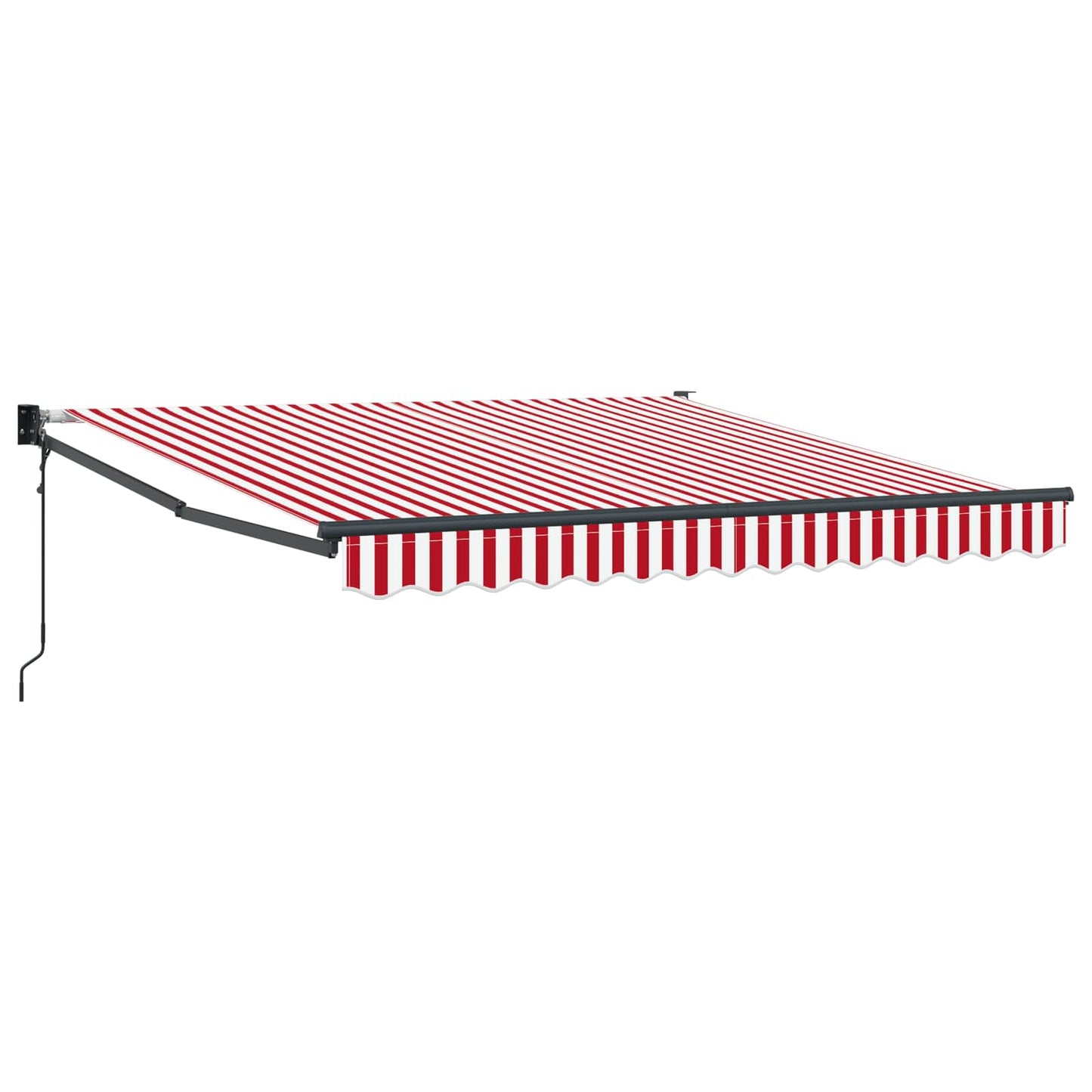 Napernyő Piros és Fehér 300 x 250 cm Poliészter és fém