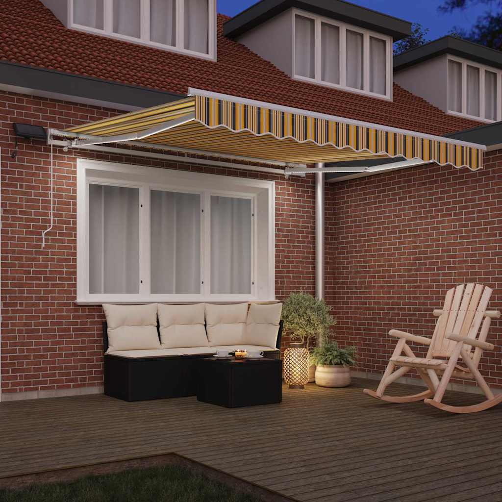 Behúzható napellenző Sokszínű 300 x 250 cm Szövet és Alumínium