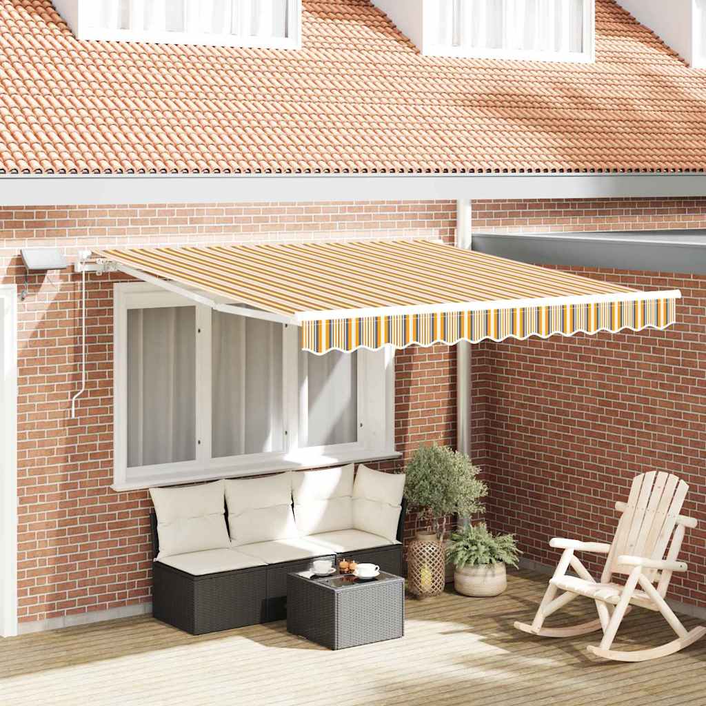 Behúzható napellenző Sokszínű 300 x 250 cm Szövet és Alumínium
