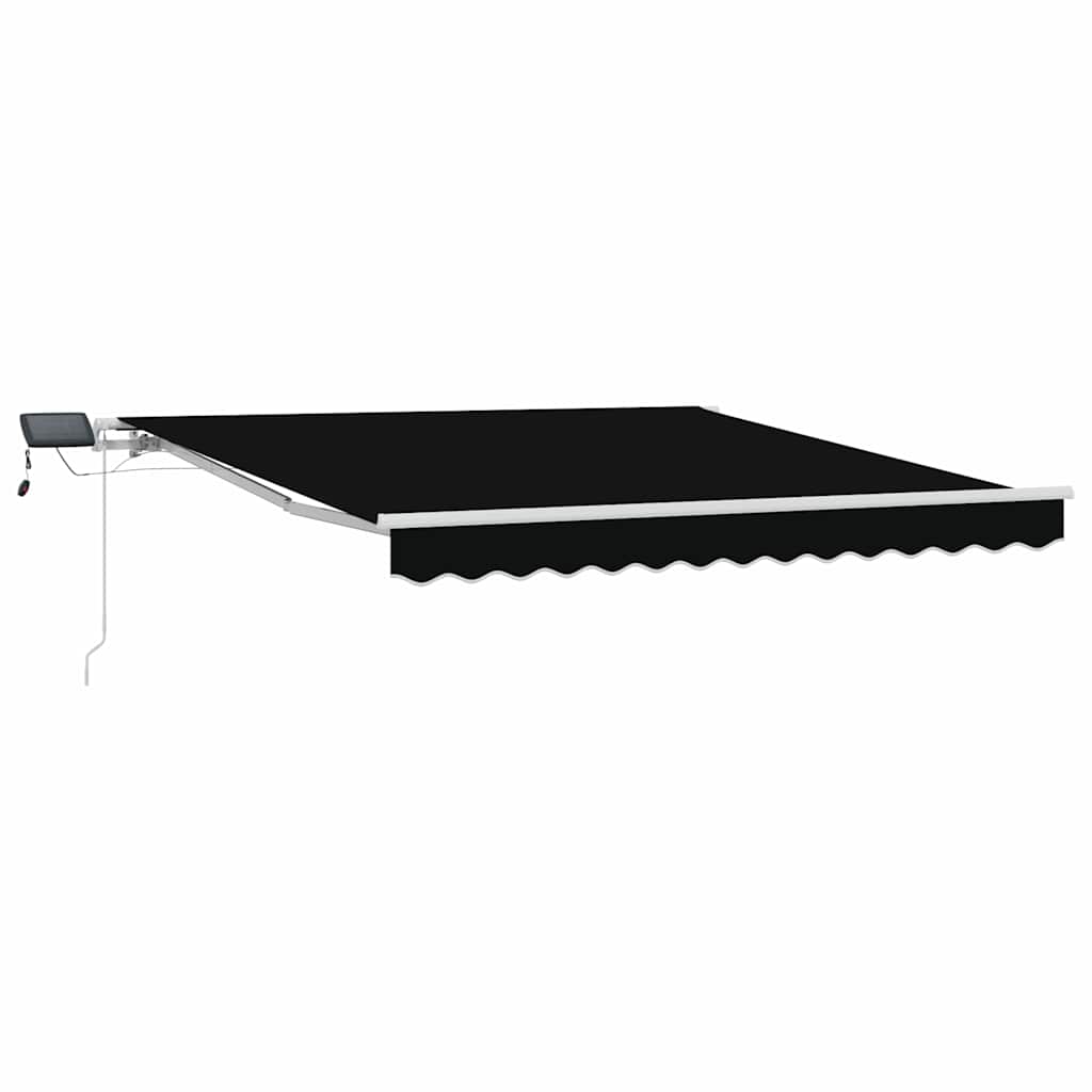 Behúzható napellenző Fekete 300 x 250 cm Szövet és Alumínium