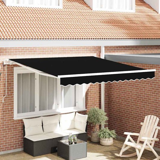 Elektromos Kihúzható Napernyő Fekete 300 x 250 cm