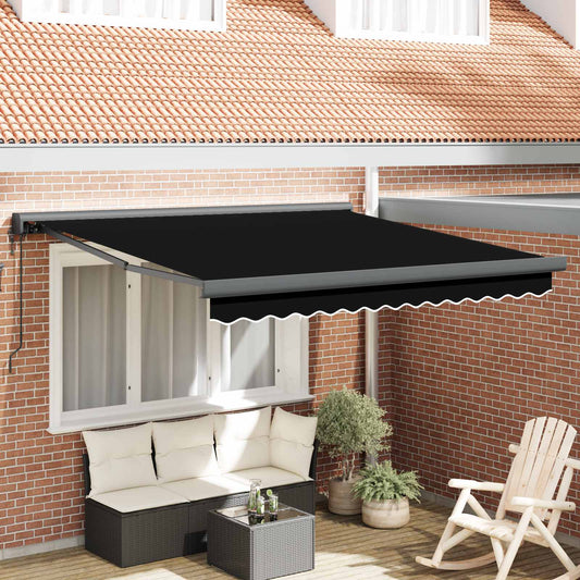 Napernyő Fekete 300 x 250 x 165 cm Pamut és Alumínium