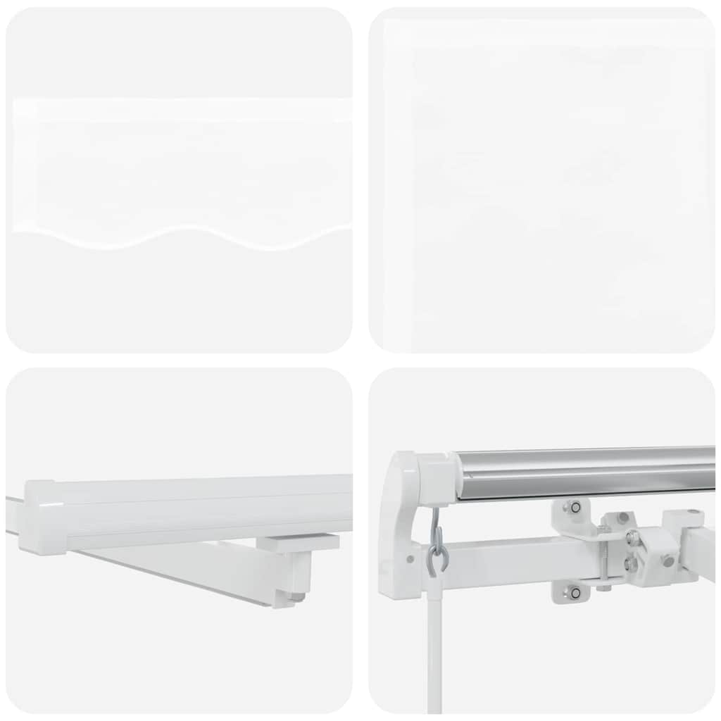 Behúzható napellenző Fehér 300 x 250 cm Szövet és Alumínium