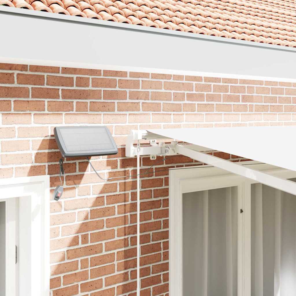 Behúzható napellenző Fehér 300 x 250 cm Szövet és Alumínium