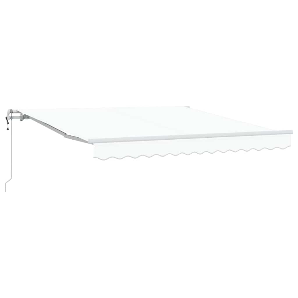 Behúzható napellenző Fehér 300 x 250 cm Szövet és Alumínium