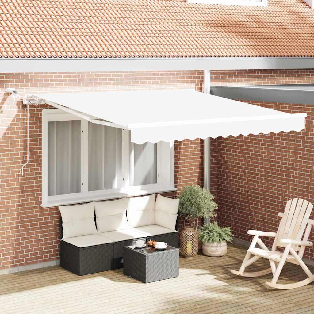 Behúzható napellenző Fehér 300 x 250 cm Poliészter