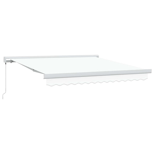 Behúzható napellenző Fehér 300 x 250 cm Szövet és Fém
