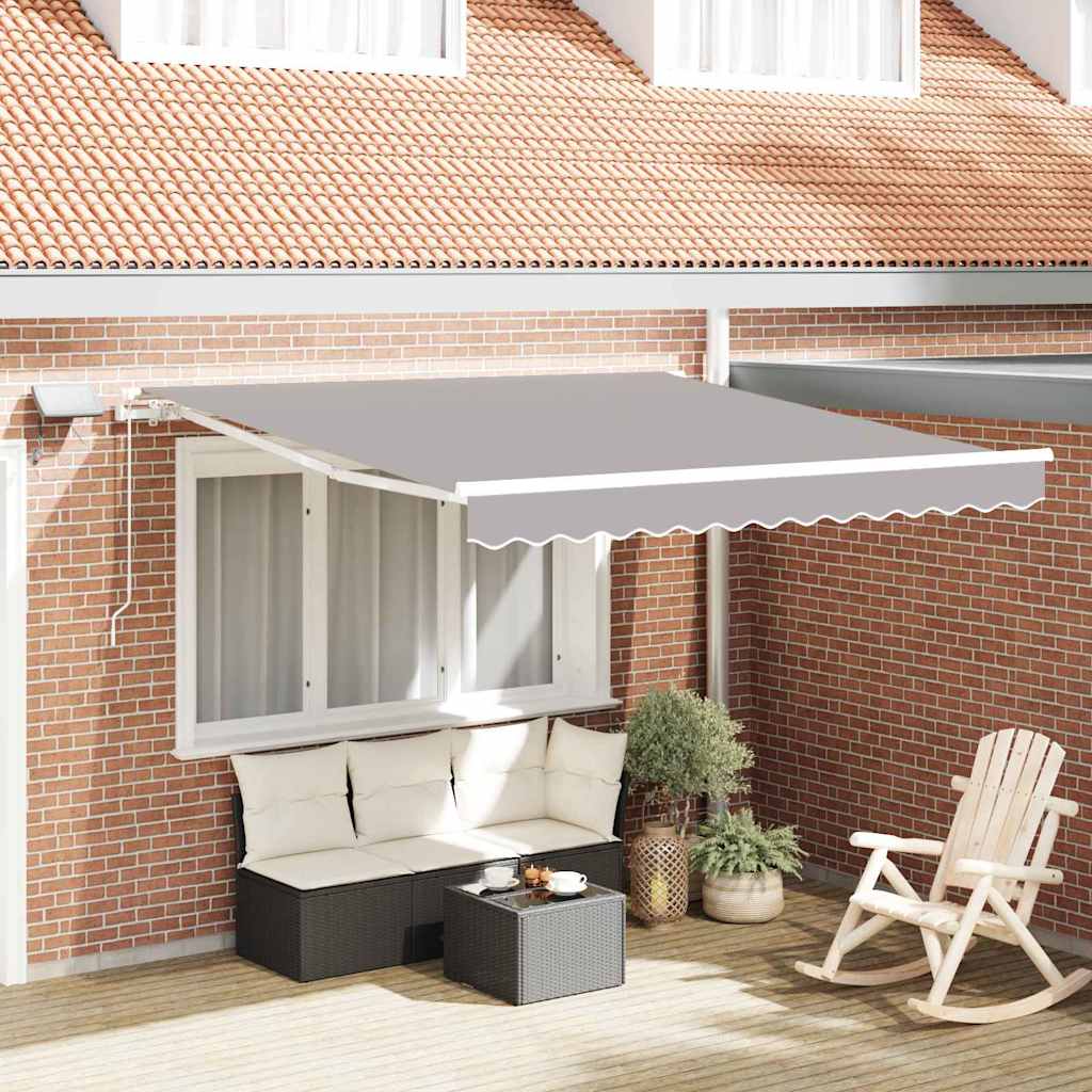 Behúzható napellenző Világosszürke 300 x 250 cm