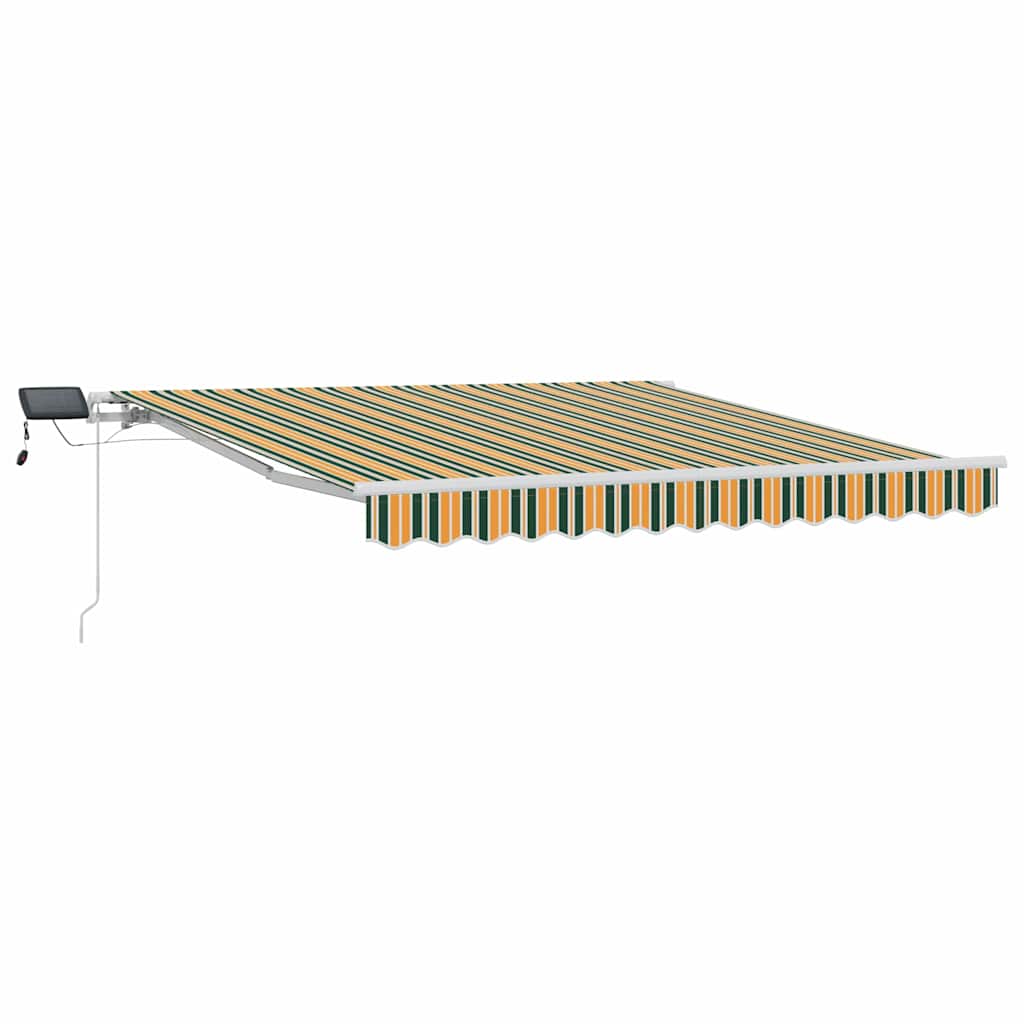 Behúzható napellenző Zöld és sárga 300 x 250 cm