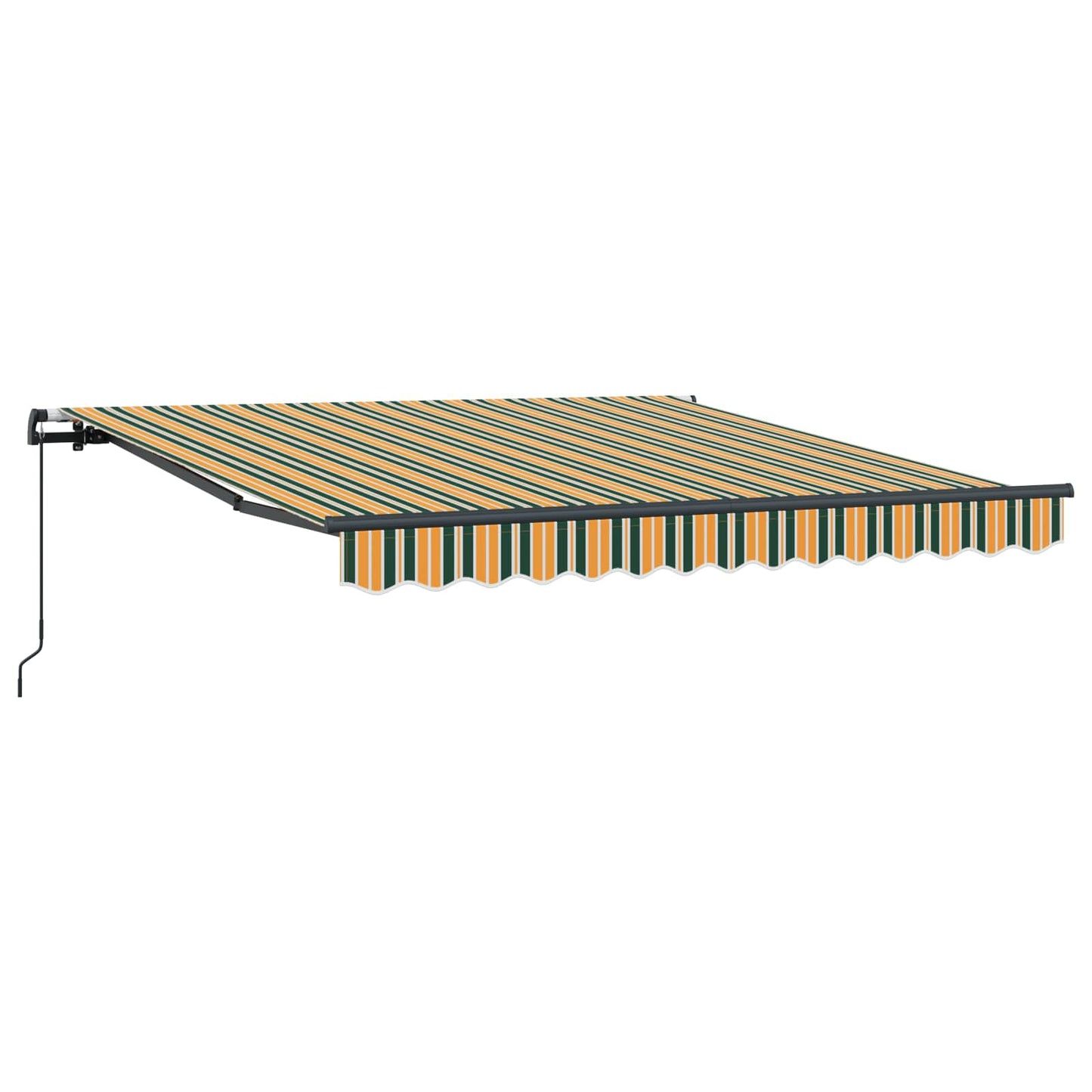 Behúzható napellenző Zöld és sárga 300 x 250 cm