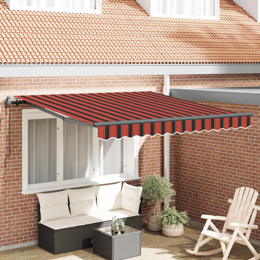 Behúzható napellenző Piros és Fekete 350 x 250 cm
