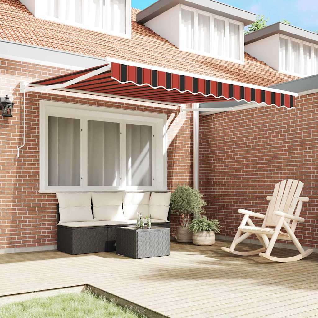 Behúzható napellenző Narancs és Barna 350 x 250 x 165 cm