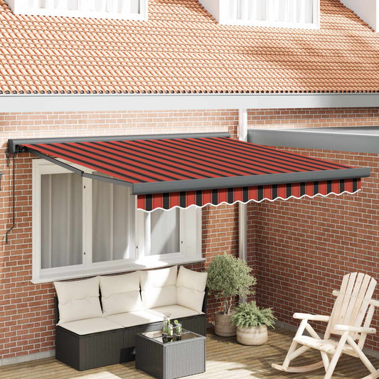 Napernyő Narancs és Barna 350 x 250 x 165 cm Pamut és Alumínium