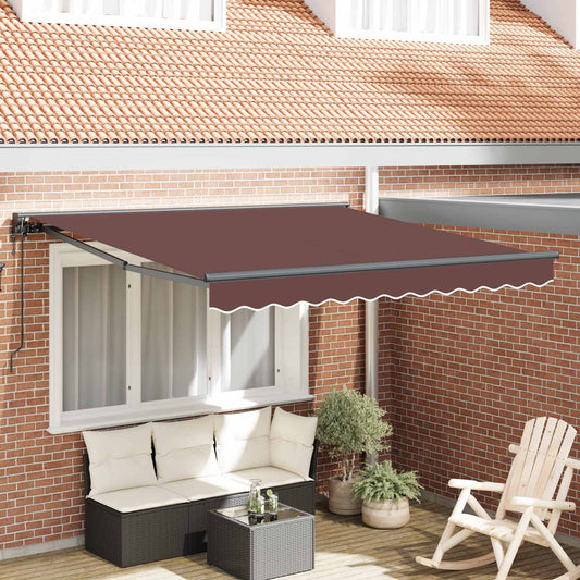 Napernyő keret Barna 350 x 250 cm Poliészter PU bevonattal