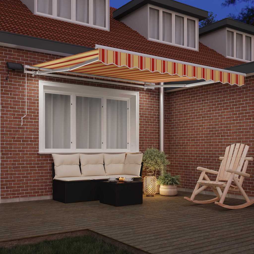 Behúzható napellenző Sárga és narancs 350 x 250 cm