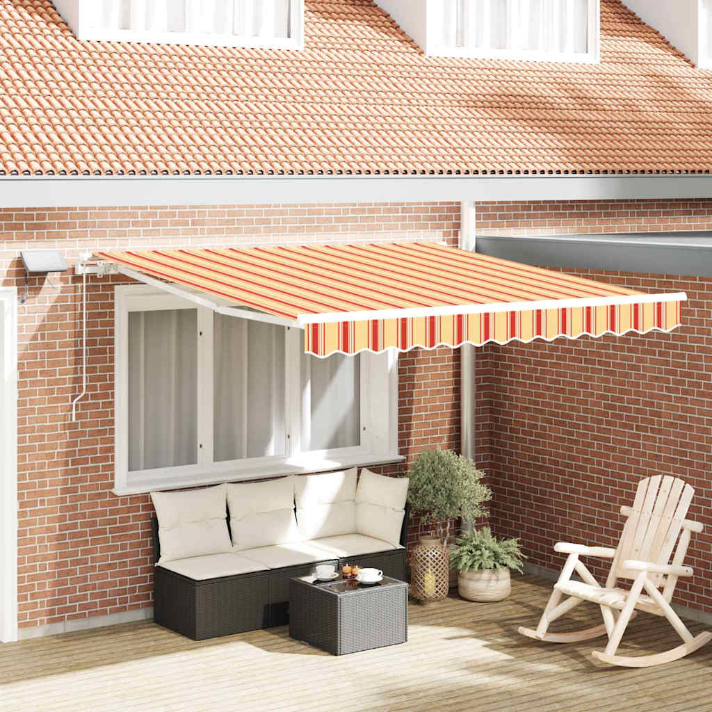 Behúzható napellenző Sárga és narancs 350 x 250 cm