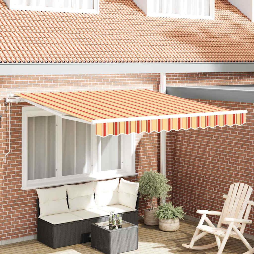 Behúzható napellenző Sárga és narancs 350 x 250 cm