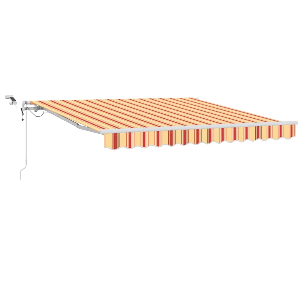 Behúzható napellenző Sárga és narancs 350 x 250 cm Poliészter
