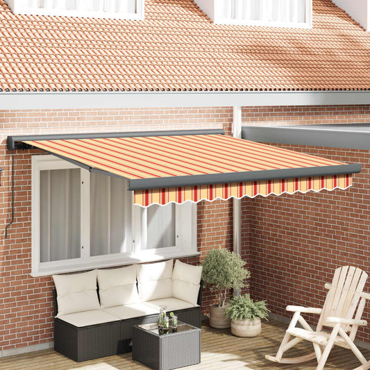 Behúzható napellenző Sárga és narancs 350 x 250 cm