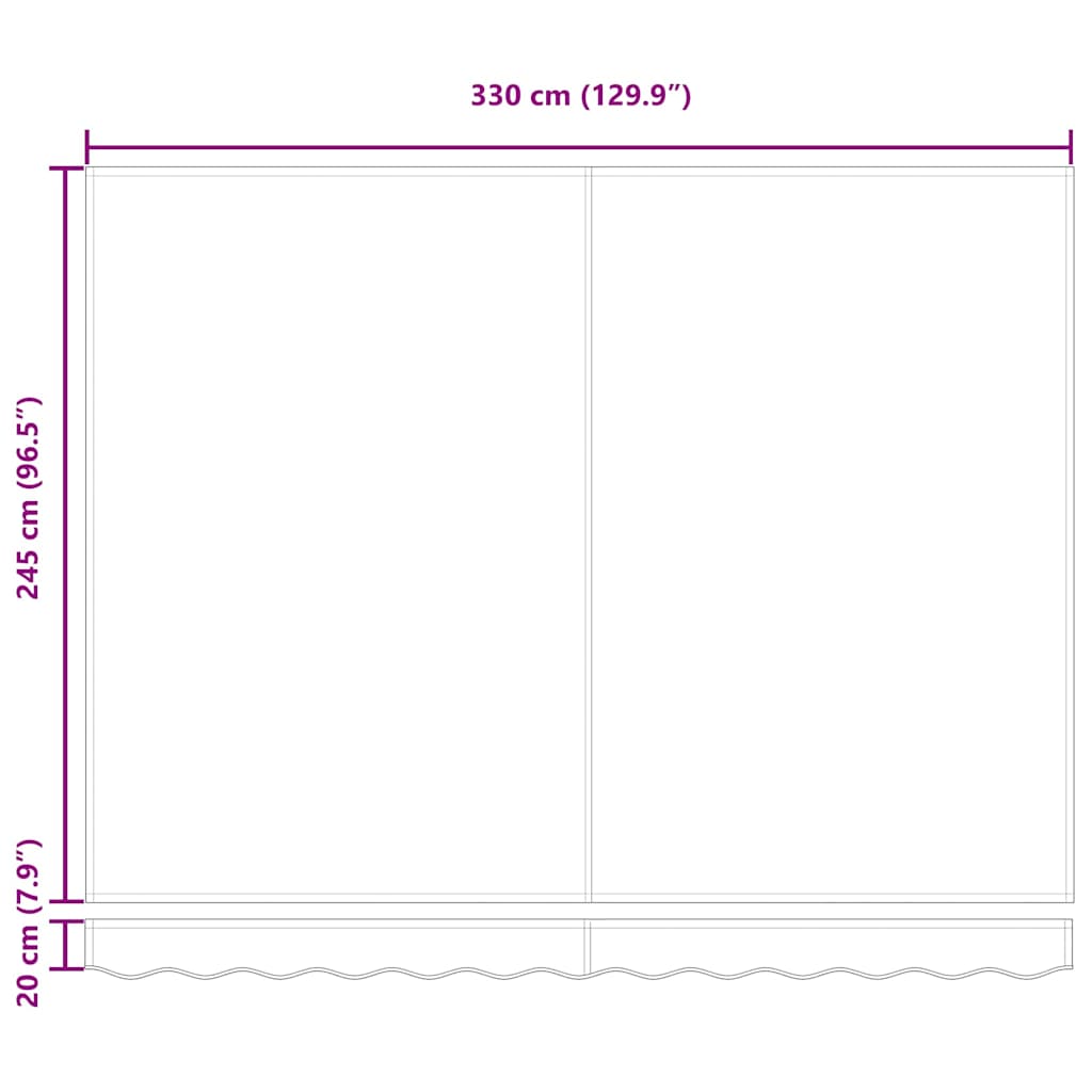 Behúzható napellenző Piros 350 x 250 cm Pamut és Alumínium