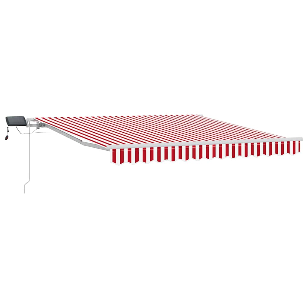 Behúzható napellenző Piros és Fehér 350 x 250 cm