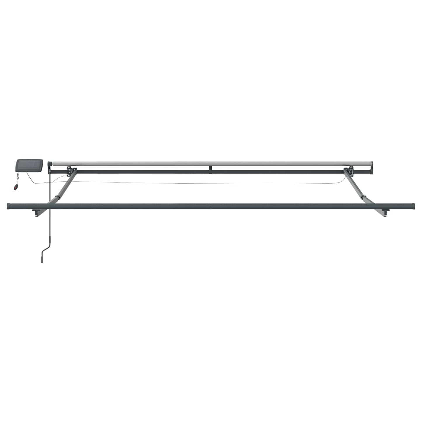Behúzható napellenző Piros és fehér 350 x 250 cm szövet