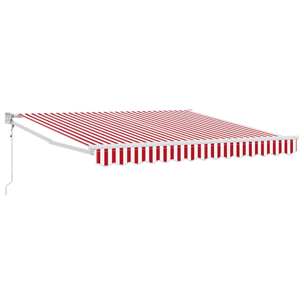 Behúzható napellenző Piros és Fehér 350 x 250 cm