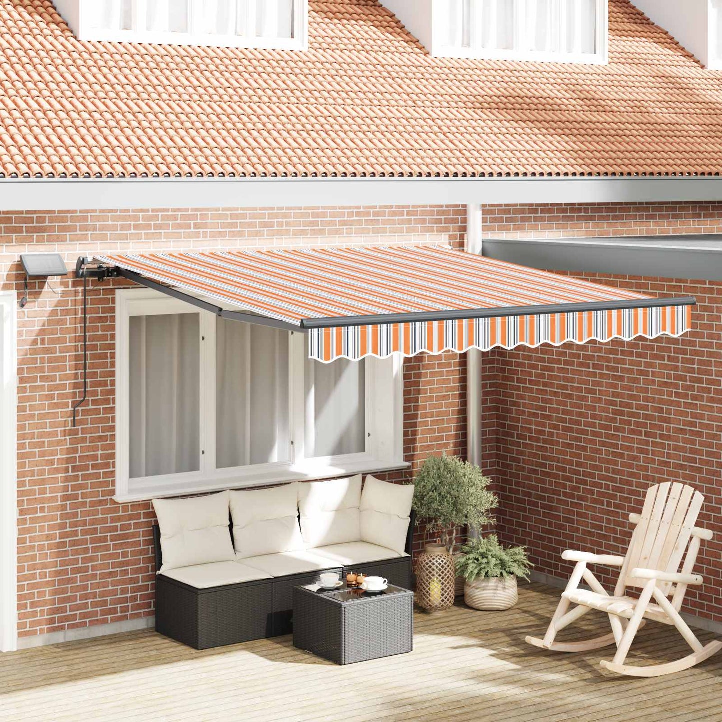 Behúzható napellenző Sokszínű 350 x 250 cm szövet