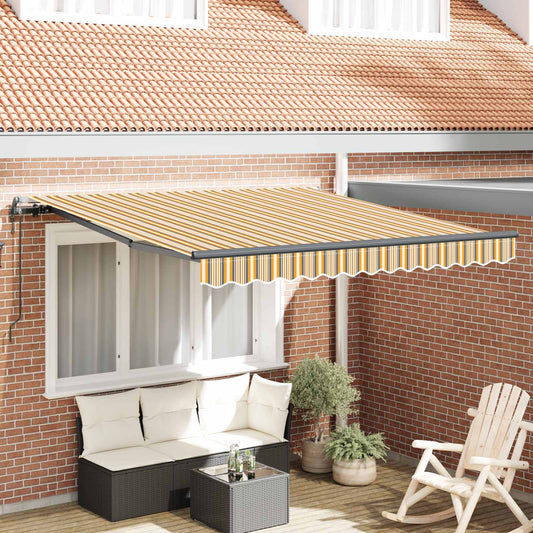 Behúzható napellenző Sokszínű 350 x 250 cm Szövet és Alumínium