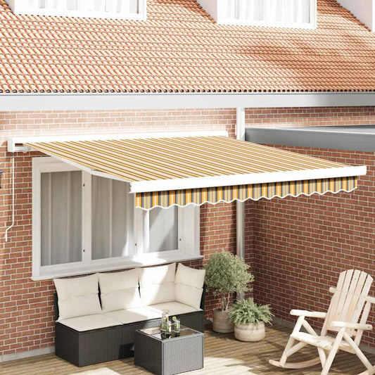 Behúzható napellenző Sokszínű 350 x 250 cm Szövet és Fém