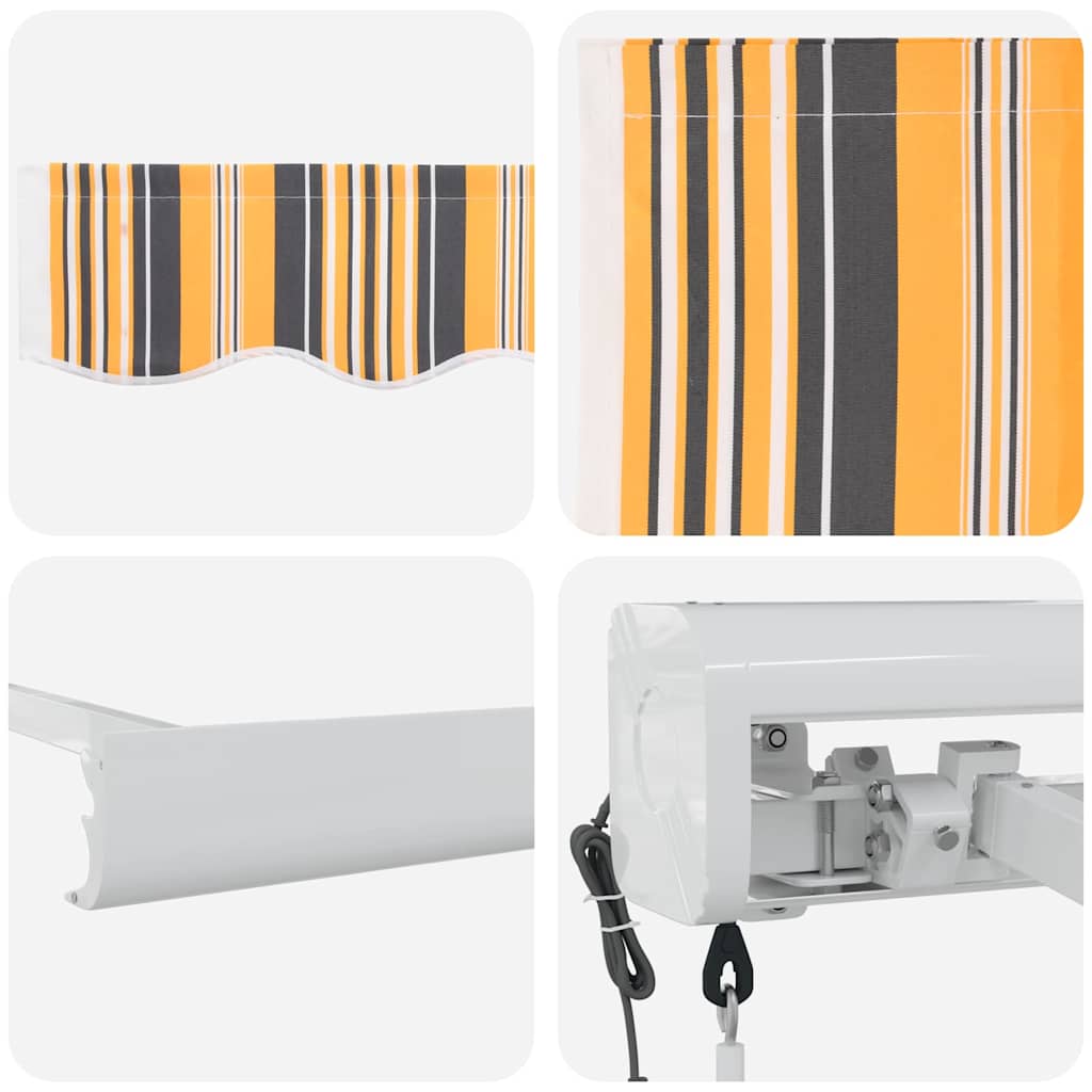 Behúzható napellenző Sokszínű 350 x 250 cm Szövet és Fém