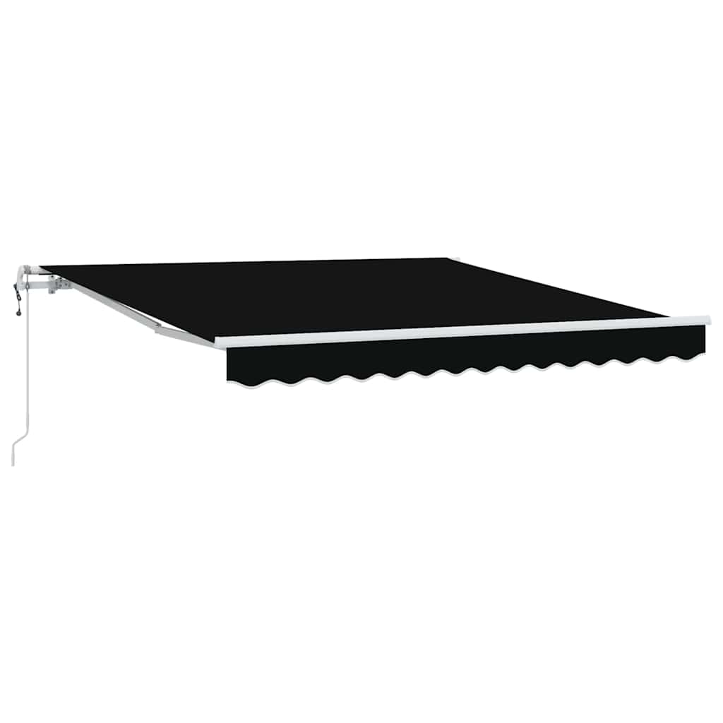 Behúzható napellenző Fekete 350 x 250 cm Szövet és Alumínium