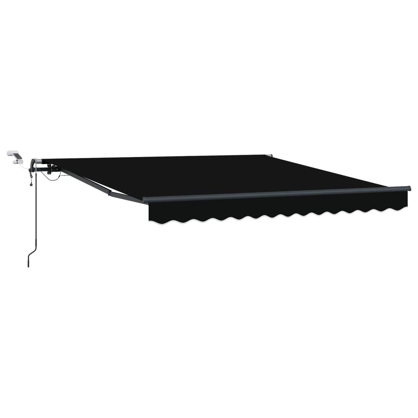 Behúzható napellenző Fekete 350 x 250 cm Poliészter