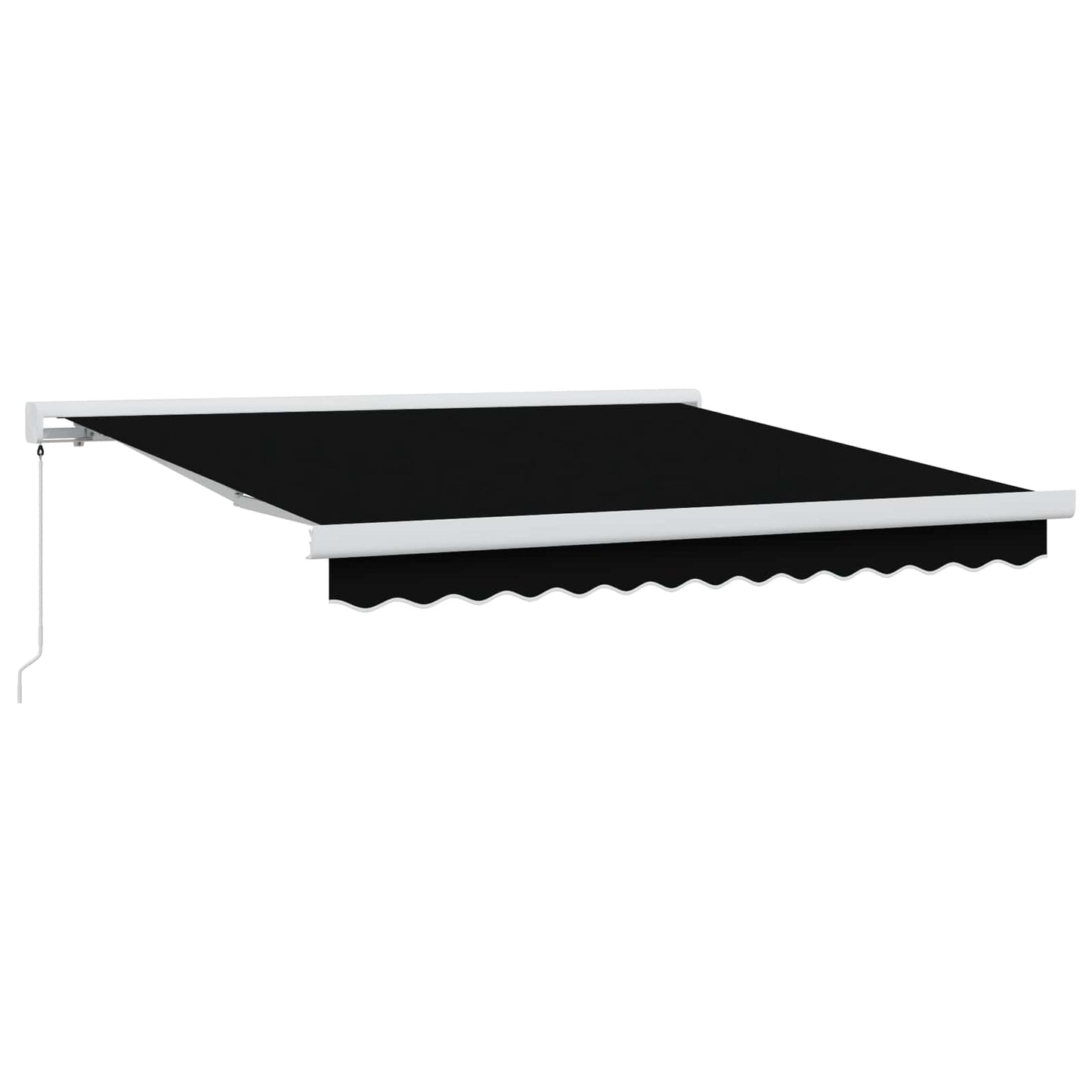 Behúzható napellenző Fekete 350 x 250 cm Vászon és Alumínium