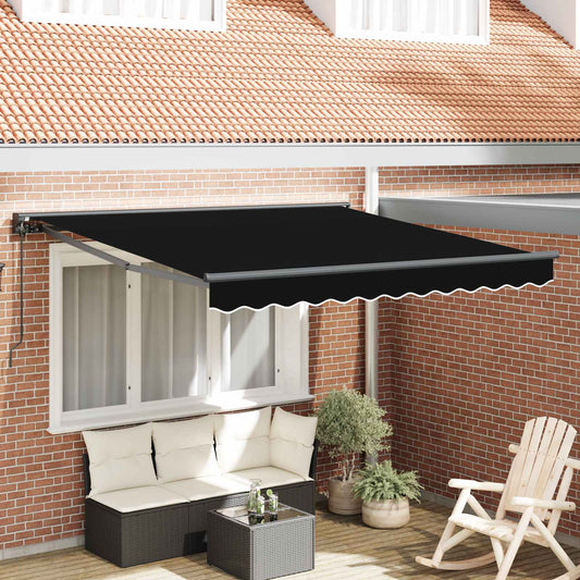 Napernyő keret Fekete 350 x 250 cm Poliészter PU bevonattal
