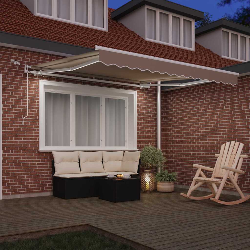 Behúzható napellenző Bézs 350 x 250 cm Poliészter