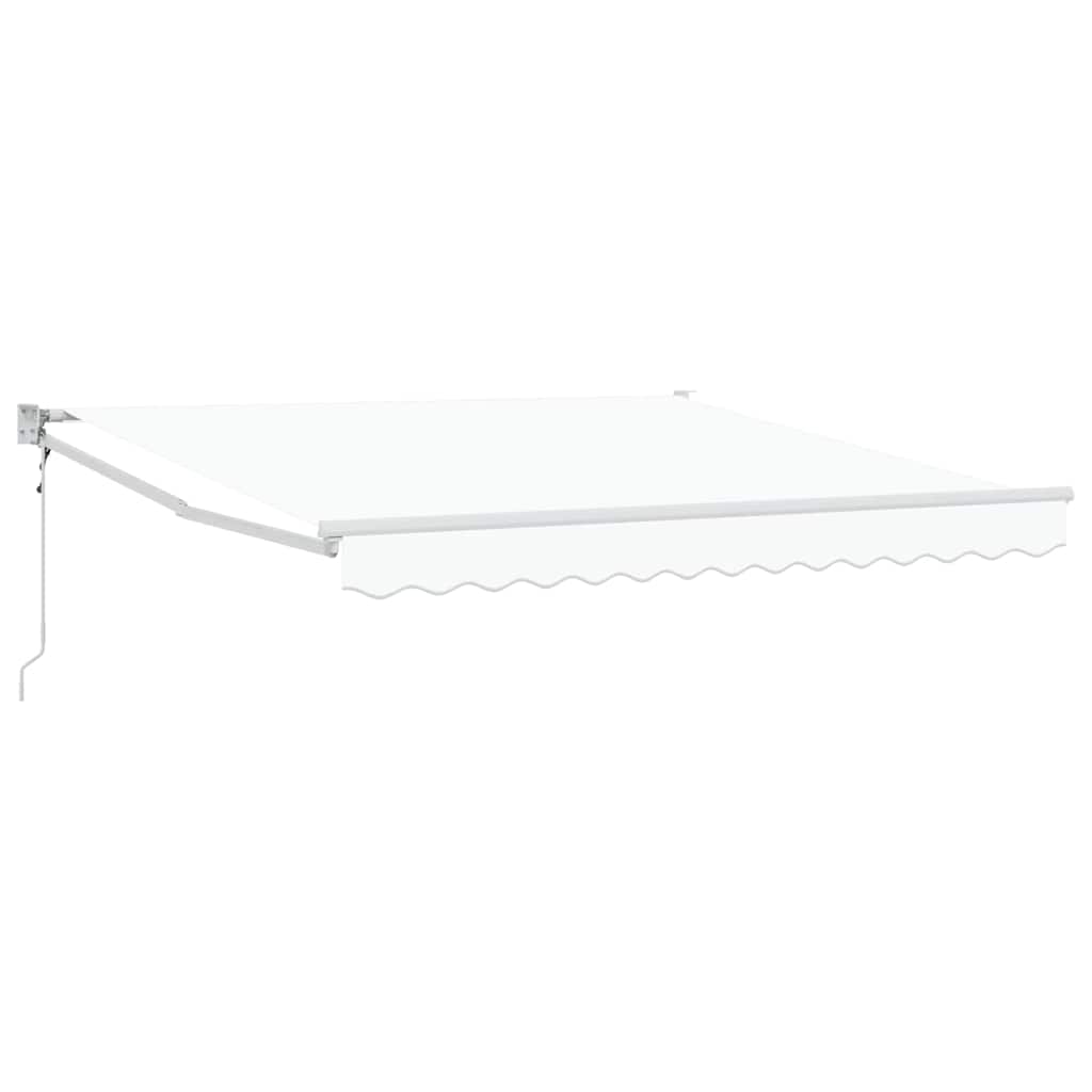 Behúzható napellenző Fehér 350 x 250 cm Poliészter és fém