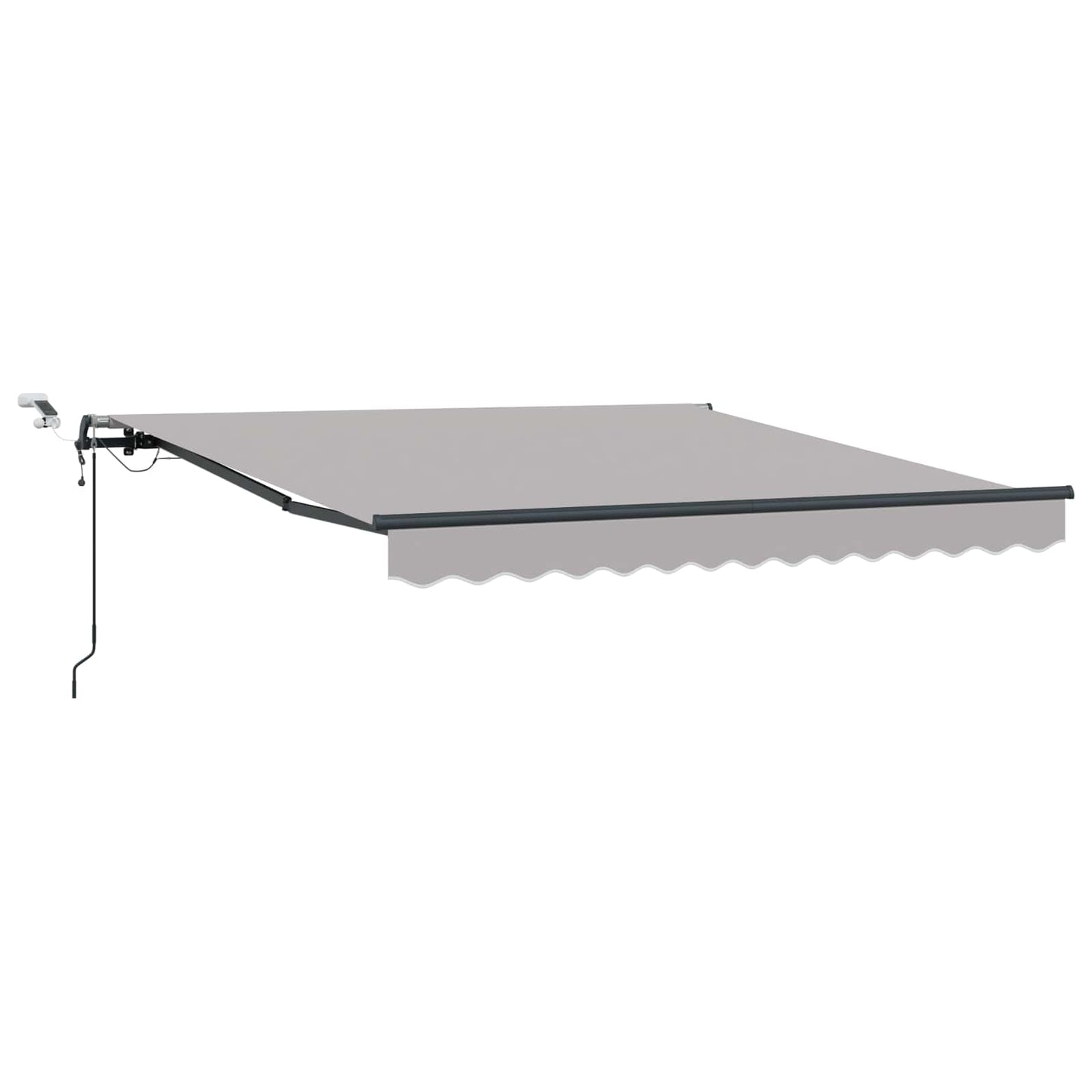 Behúzható napellenző Világosszürke 350 x 250 cm Poliészter