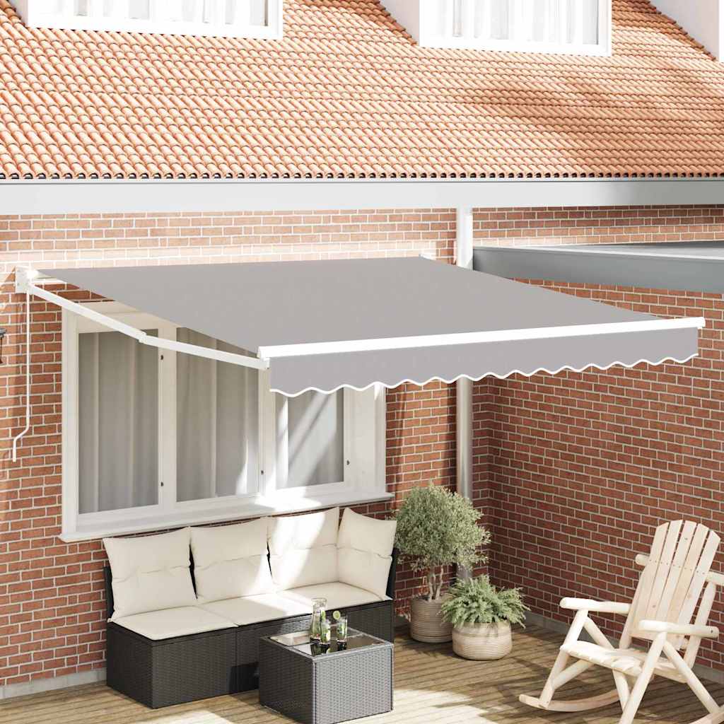Behúzható napellenző Világosszürke 350 x 250 cm