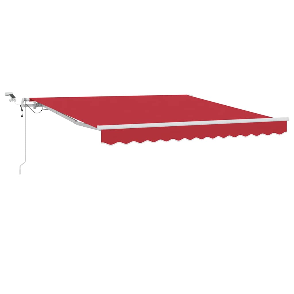 Behúzható napellenző Piros 350 x 250 cm Poliészter