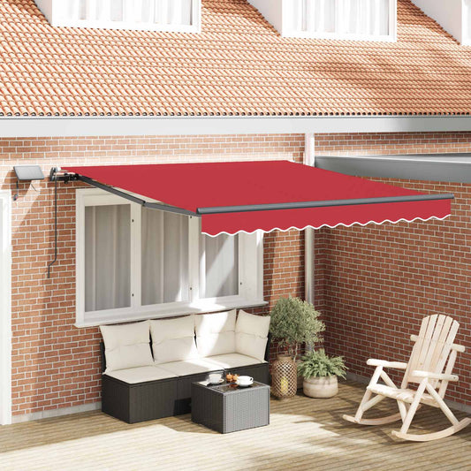 Behúzható napellenző Piros 350 x 250 cm szövet