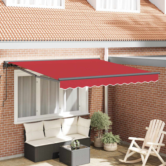 Napernyő keret Piros 350 x 250 cm Poliészter PU bevonattal