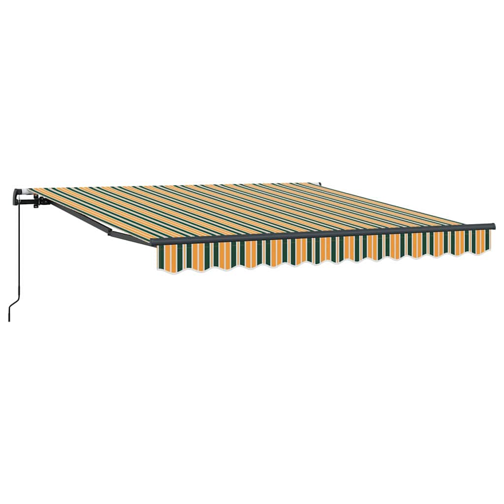 Behúzható napellenző Zöld és sárga 350 x 250 cm