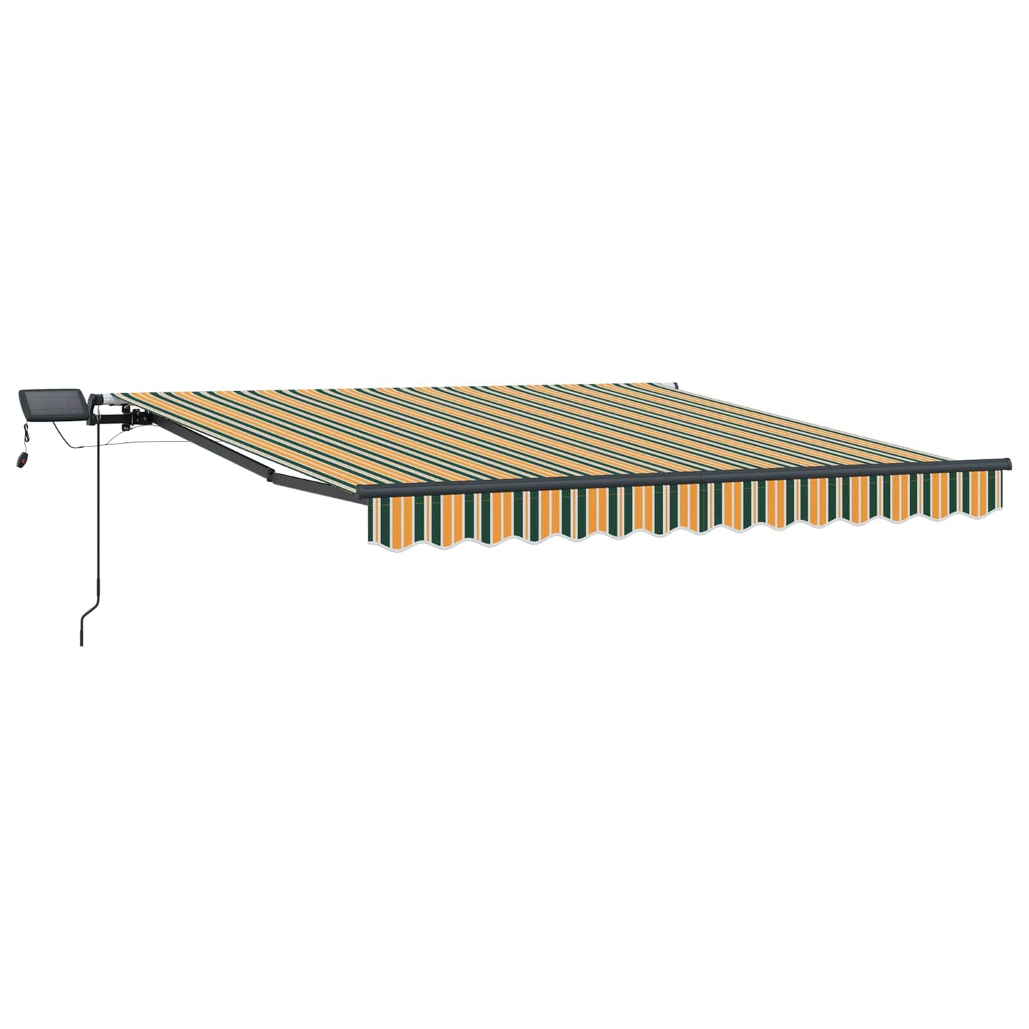 Behúzható napellenző Zöld és sárga 350 x 250 cm
